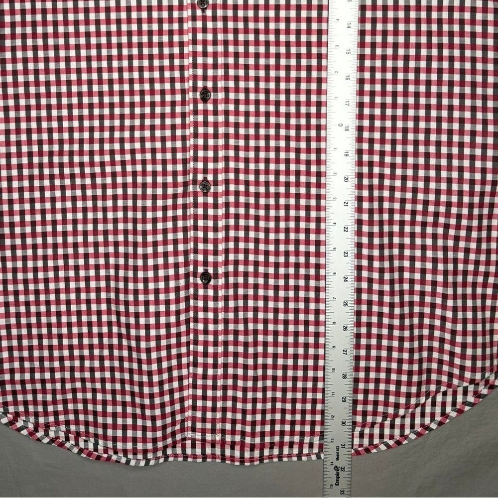 Robert Graham Mens 2XL Classic Fit Gingham Button Down Shirt Red Black White - Picture 7 of 7